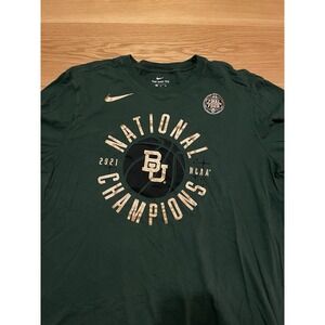 Nike Baylor Long Sleeve Shirt Mens XL Green 2021 National Championship